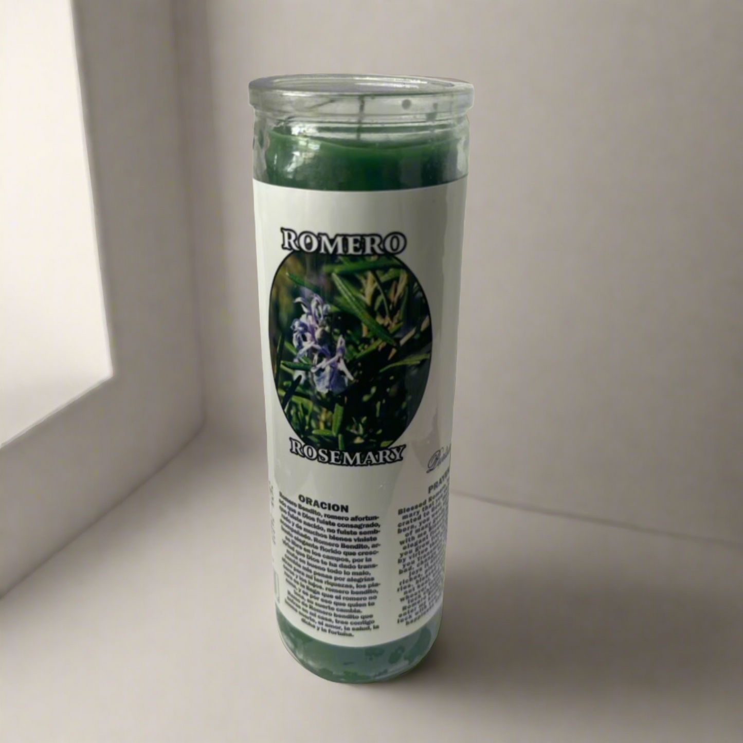 Rosemary (Romero) Scented Candle, 7 Day