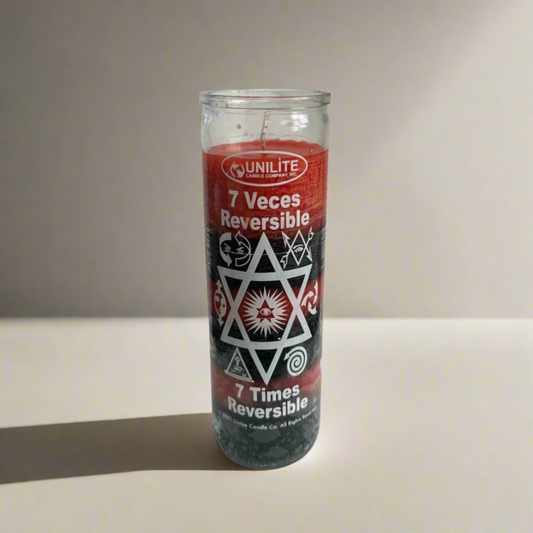 7 Times Reversible (7 Veces Reversible) Multicolor Prayer Candle, 7 Day