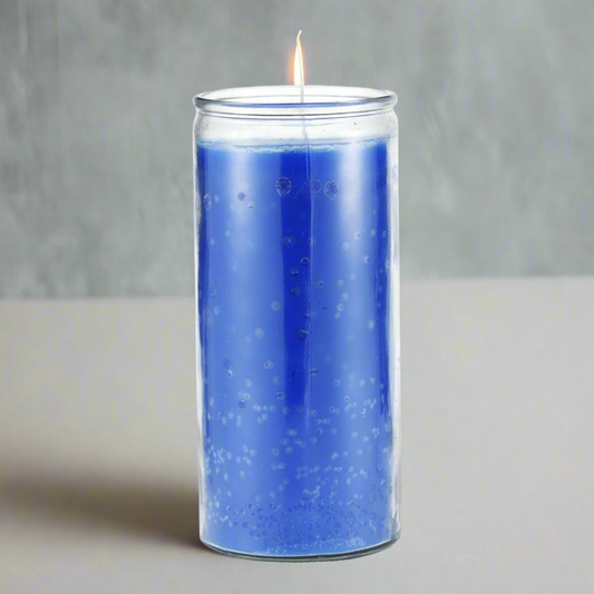 14 Day Plain Blue Candle