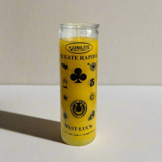 Fast Luck (Suerte Rapida) Yellow 7 Day Prayer Candle