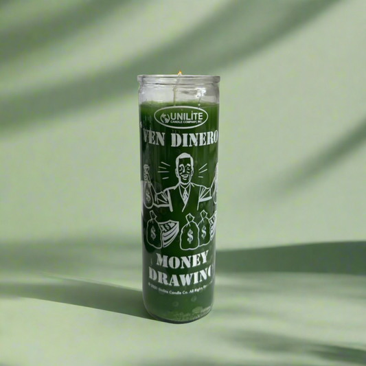 Money Drawing (Ven Dinero) Green 7 Day Prayer Candle