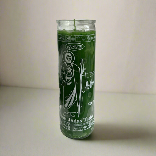 Saint Jude (San Judas) Prayer Candle, 7 Day Green