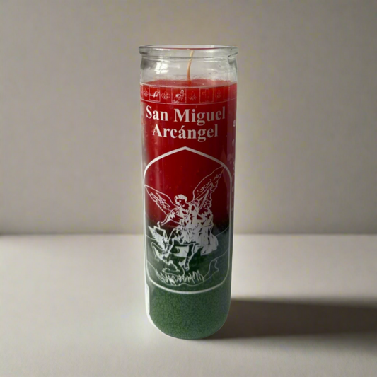 Saint Michael (San Miguel) Multicolor Prayer Candle, 7 Day