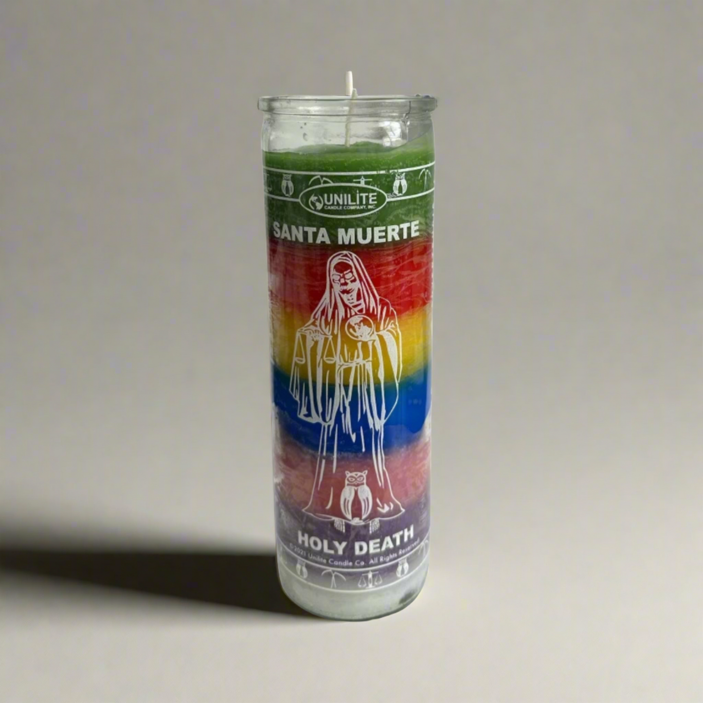 Holy Death (Santa Muerte) Prayer Candle, 7 Day, 7 Color