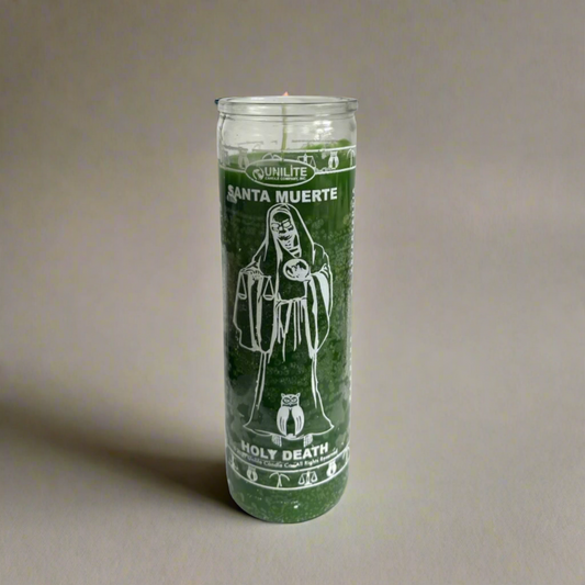 Holy Death (Santa Muerte) Prayer Candle, 7 Day, Green